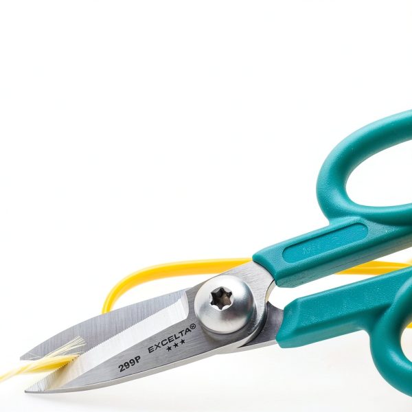 Excelta Kevlar Cutting Scissors, 5.5" Stainless Steel Blades, 1.75" Straight Blade Length, Serrated Edge, Comfort Molded Handles, Professional-2