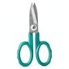 Excelta Kevlar Cutting Scissors, 5.5" Stainless Steel Blades, 1.75" Straight Blade Length, Serrated Edge, Comfort Molded Handles, Professional-0