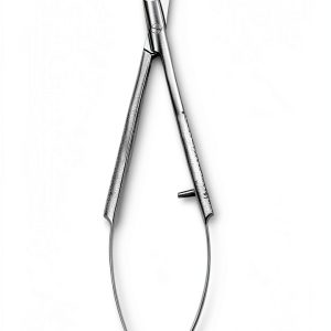 Precision Lab Scissors, Fine Point Straight Microdissection Scissors Perfect for Doctors, Nurses & Students Straight Blades 9MCD - Curved Blades-0