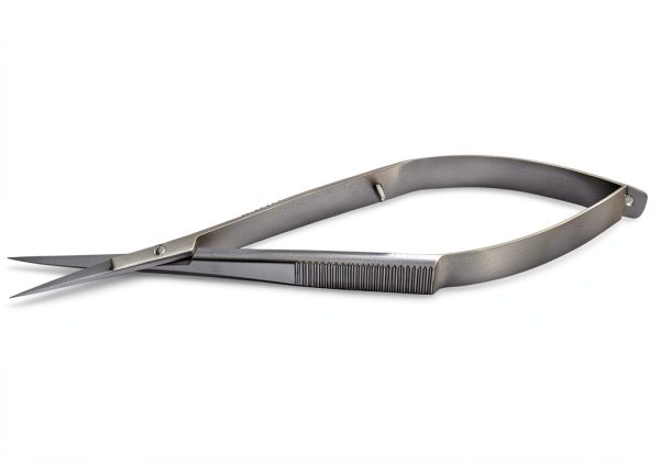 Precision Lab Scissors, Fine Point Straight Microdissection Scissors Perfect for Doctors, Nurses & Students Straight Blades 9MCD - Curved Blades-2