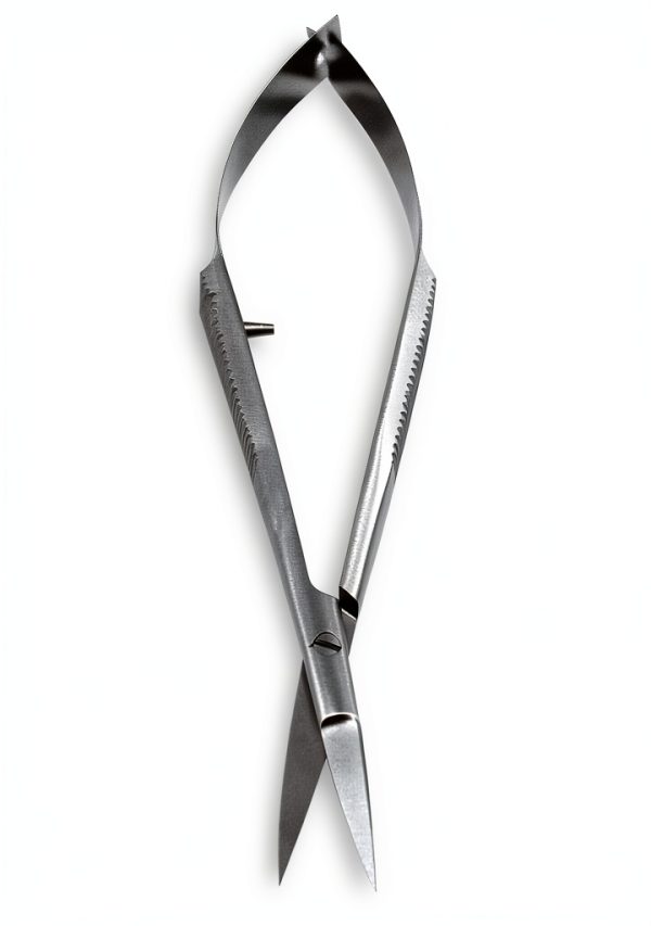 Precision Lab Scissors, Fine Point Straight Microdissection Scissors Perfect for Doctors, Nurses & Students Straight Blades 9MCD - Curved Blades-3