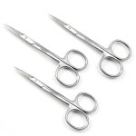 Cynamed Iris Micro Dissecting Precision Lab Scissors, Fine Point Straight - Perfect for Doctors, Nurses, EMS, Students, Education & Training and More (Pack of 3)-0