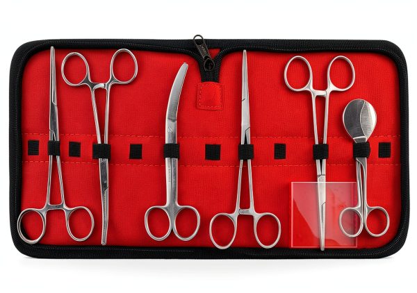Veterinary Umbilical Cord Scissor Kit DEXSUR 7‑Piece Steel Set-0