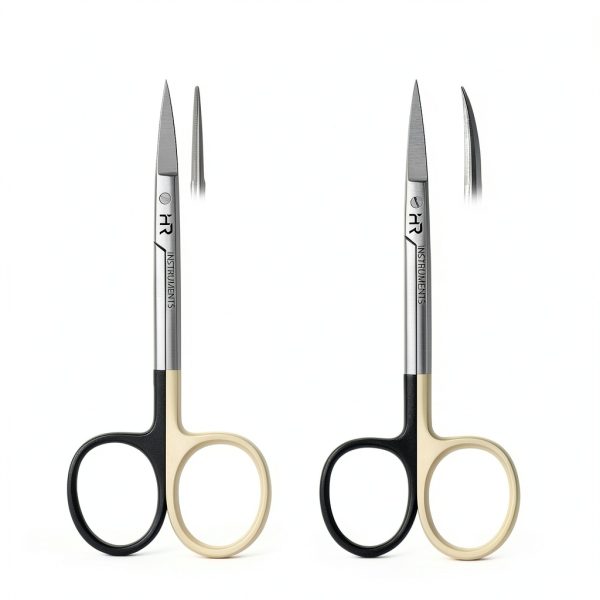 Iris Micro Dissecting Precision Lab Scissors Gold HR-0020 Pack of 2-1