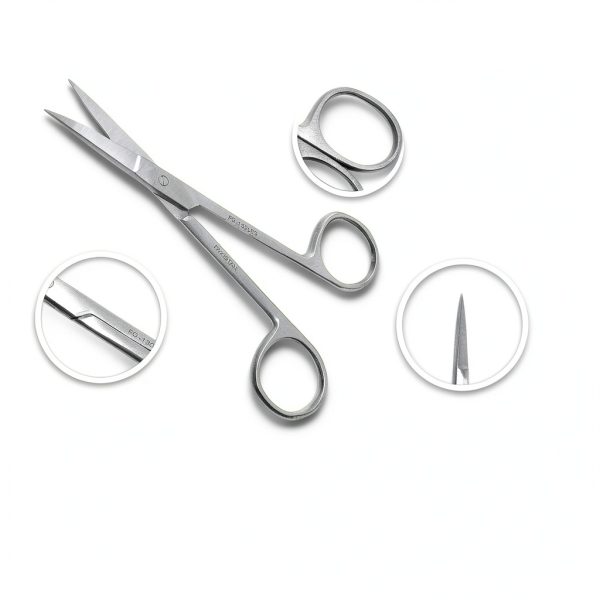 Cynamed Iris Micro Dissecting Precision Lab Scissors, Fine Point Straight - Perfect for Doctors, Nurses, EMS, Students, Education & Training and More (Pack of 3)-1