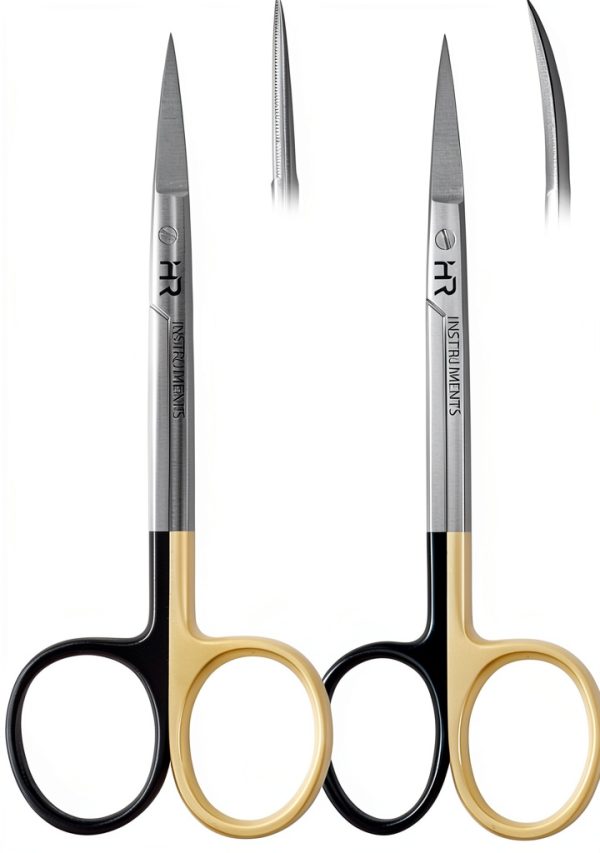 Iris Micro Dissecting Precision Lab Scissors Gold HR-0020 Pack of 2-0